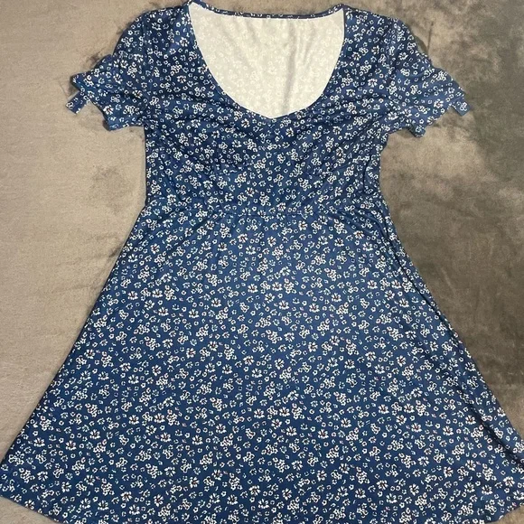 Floral Blue Dress - Picture 1 of 2